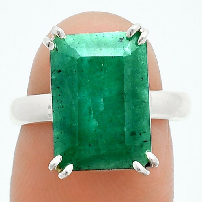 Lab Created Emerald Ring size-7 SDR243960 R-1020, 10x14 mm