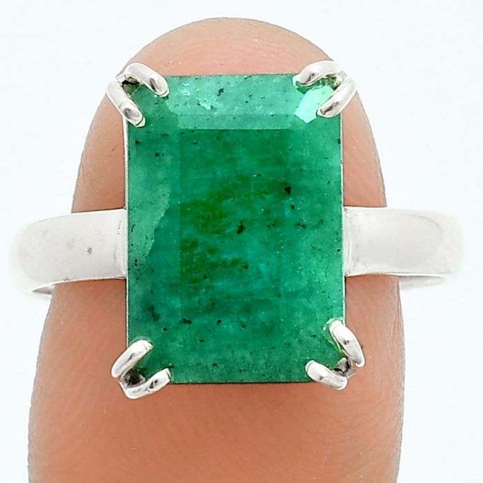 Lab Created Emerald Ring size-9.5 SDR243961 R-1020, 10x14 mm