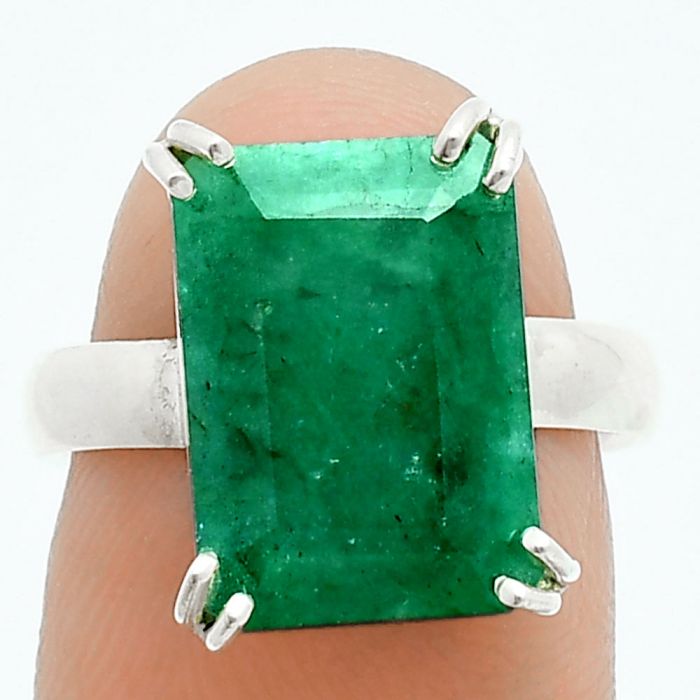 Lab Created Emerald Ring size-7 SDR243962 R-1020, 10x14 mm