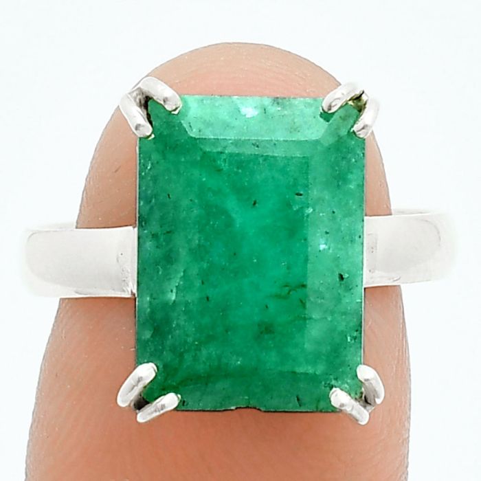 Lab Created Emerald Ring size-8 SDR243963 R-1020, 10x14 mm