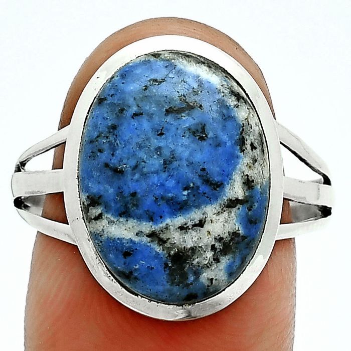 K2 Blue - Azurite In Quartz Ring size-10 SDR243997 R-1006, 12x16 mm