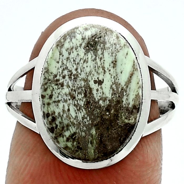 Utah Variscite Ring size-7.5 SDR244018 R-1006, 11x15 mm