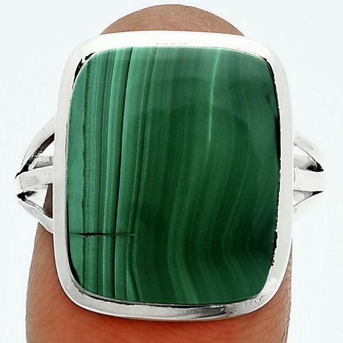 Malachite Eye Ring size-9 SDR244023 R-1006, 14x17 mm