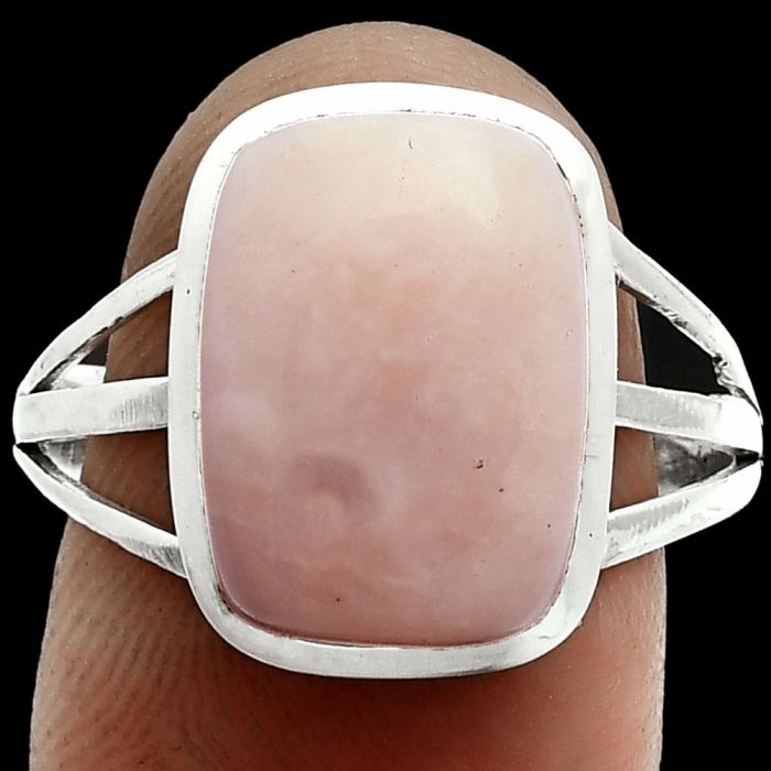 Pink Opal Ring size-9.5 SDR244028 R-1006, 10x14 mm