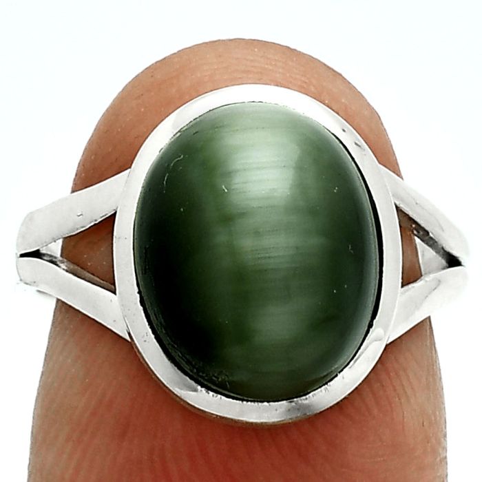 Genuine Cats Eye Ring size-6 SDR244093 R-1005, 10x12 mm