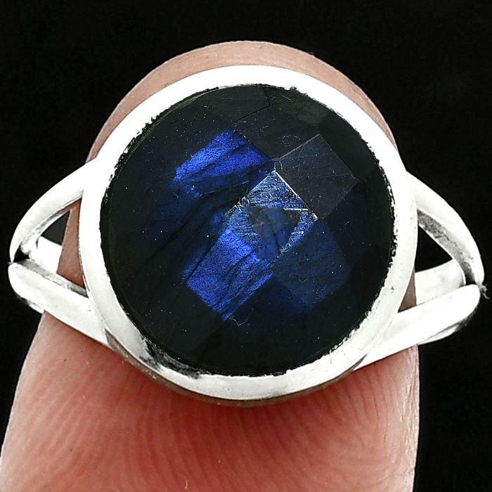 Blue Labradorite Checker Ring size-9 SDR244163 R-1005, 12x12 mm