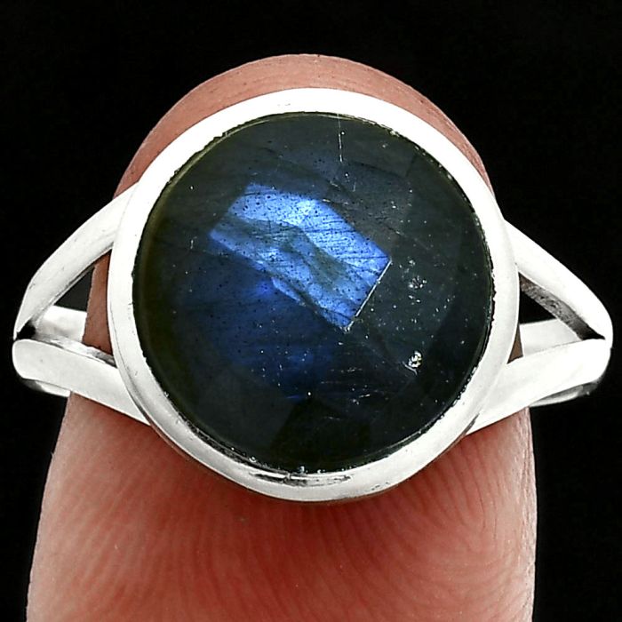 Blue Labradorite Checker Ring size-9.5 SDR244165 R-1005, 12x12 mm