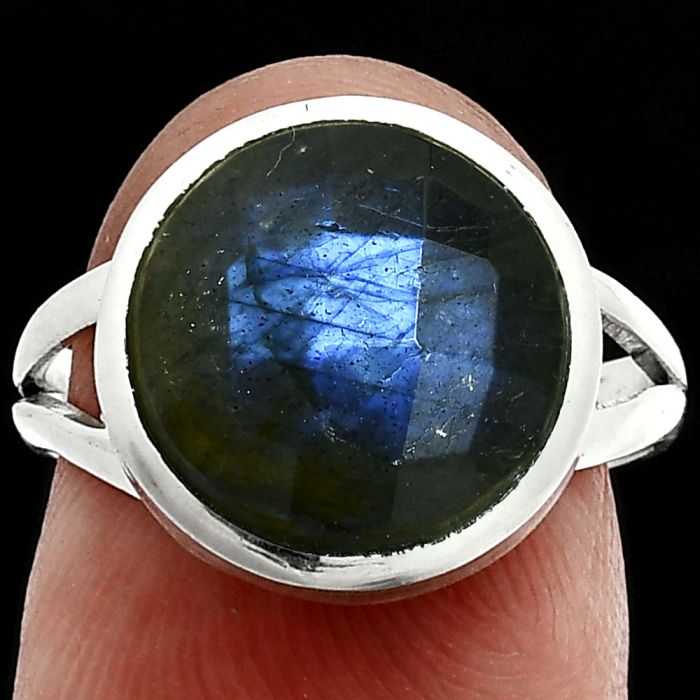 Blue Labradorite Checker Ring size-7 SDR244166 R-1005, 12x12 mm