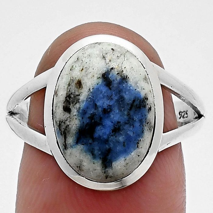 K2 Blue - Azurite In Quartz Ring size-9 SDR244170 R-1005, 10x14 mm