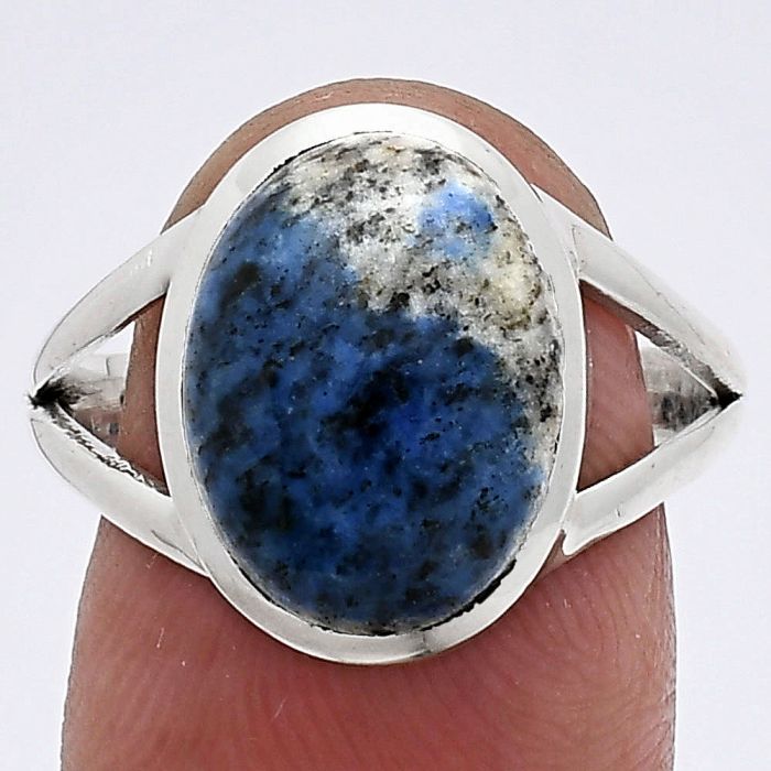 K2 Blue - Azurite In Quartz Ring size-9 SDR244172 R-1005, 10x14 mm