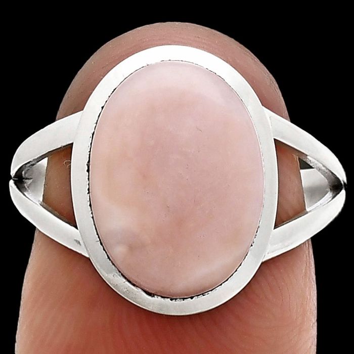 Pink Opal Ring size-8 SDR244189 R-1005, 10x13 mm