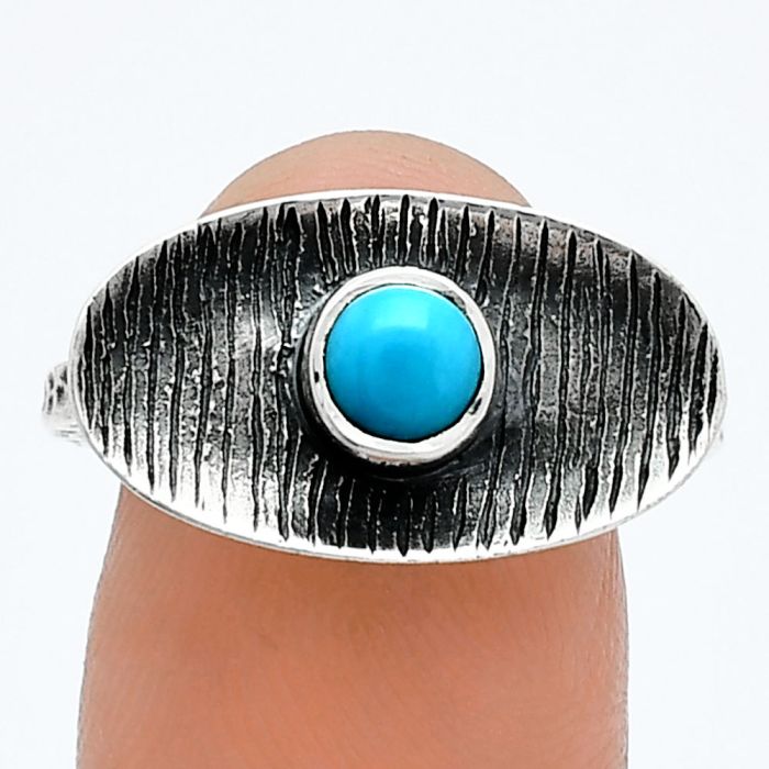 Sleeping Beauty Turquoise Ring size-7.5 SDR244215 R-1573, 5x5 mm