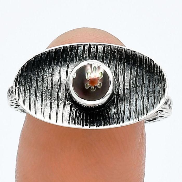 Millefiori Murano Glass Ring size-8.5 SDR244216 R-1573, 5x5 mm