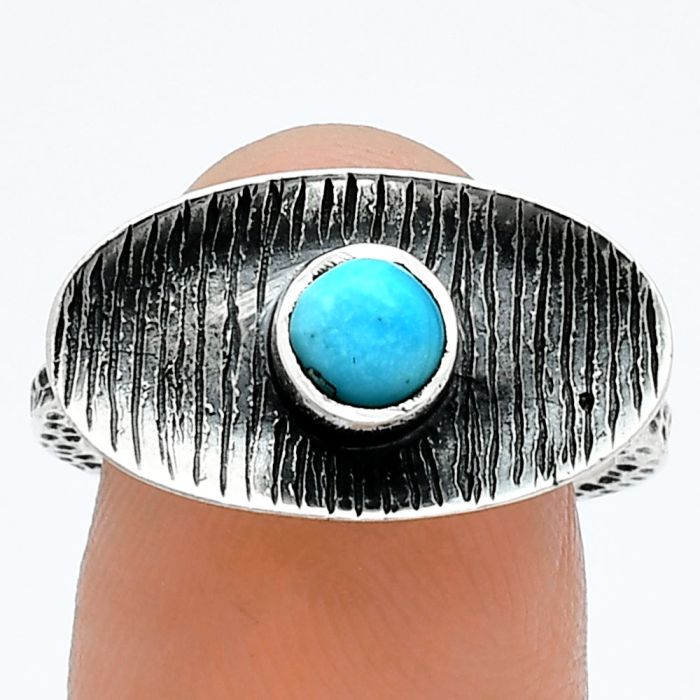 Natural Rare Turquoise Nevada Aztec Mt Ring size-7 SDR244219 R-1573, 5x5 mm