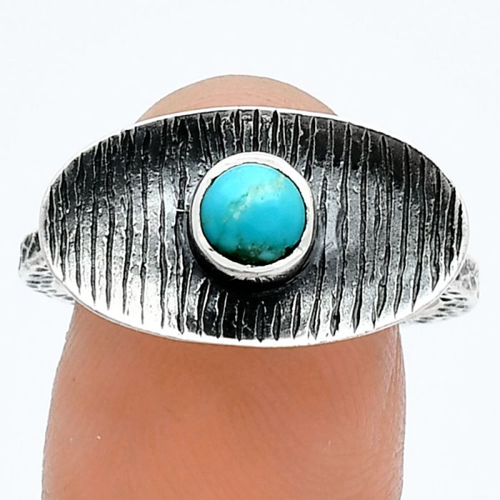 Natural Rare Turquoise Nevada Aztec Mt Ring size-8.5 SDR244226 R-1573, 5x5 mm