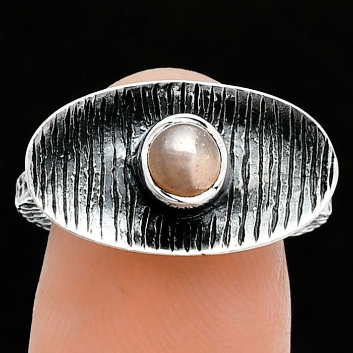 Sunstone Ring size-7 SDR244229 R-1573, 5x5 mm