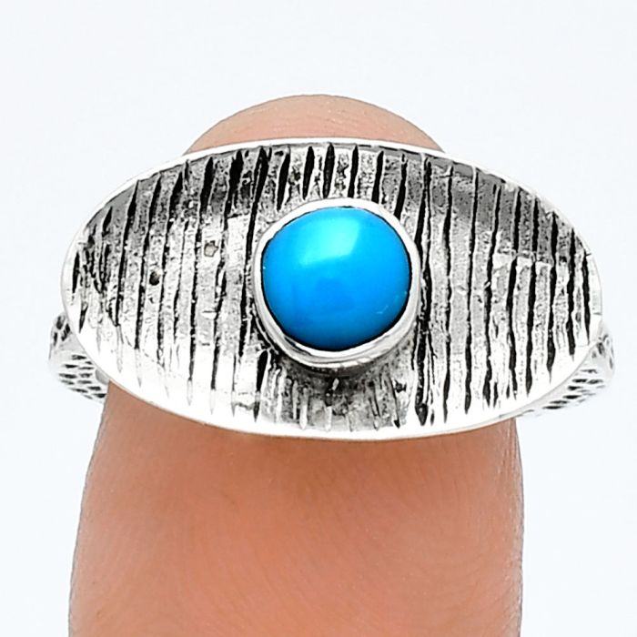 Sleeping Beauty Turquoise Ring size-7.5 SDR244239 R-1573, 5x5 mm