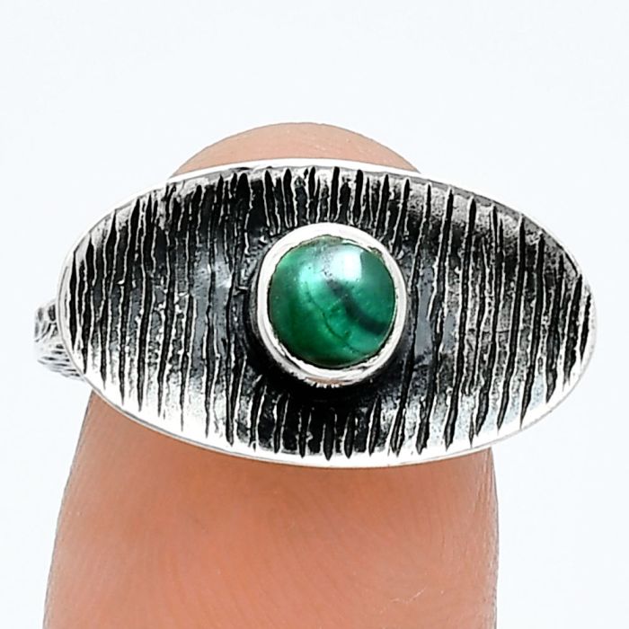 Malachite Eye Ring size-7 SDR244241 R-1573, 5x5 mm