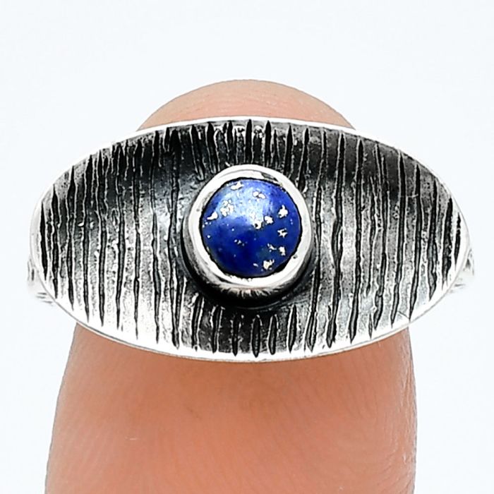 Lapis Lazuli Ring size-7 SDR244246 R-1573, 5x5 mm