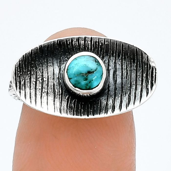 Natural Rare Turquoise Nevada Aztec Mt Ring size-6 SDR244249 R-1573, 5x5 mm