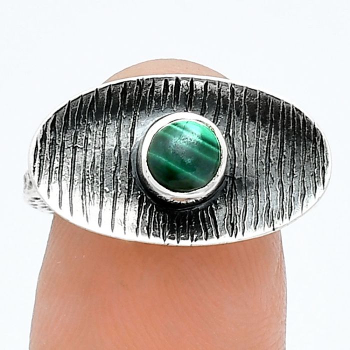 Malachite Eye Ring size-6 SDR244257 R-1573, 5x5 mm