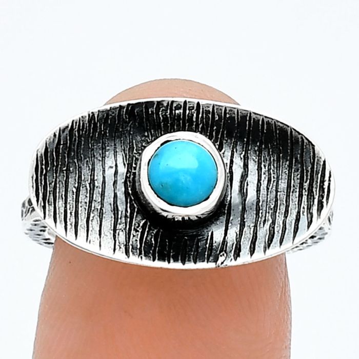 Sleeping Beauty Turquoise Ring size-7 SDR244258 R-1573, 5x5 mm