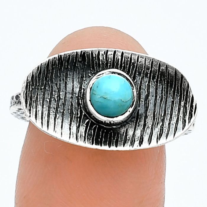 Sleeping Beauty Turquoise Ring size-8 SDR244264 R-1573, 5x5 mm