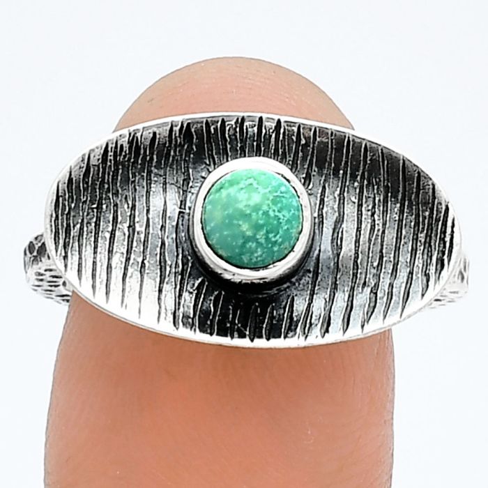 Natural Rare Turquoise Nevada Aztec Mt Ring size-8.5 SDR244265 R-1573, 5x5 mm