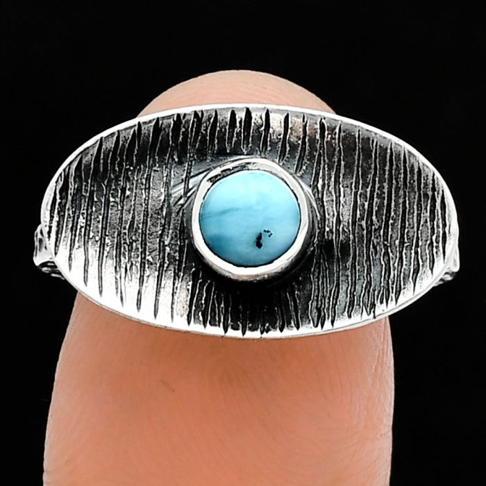 Larimar (Dominican Republic) Ring size-7.5 SDR244269 R-1573, 5x5 mm