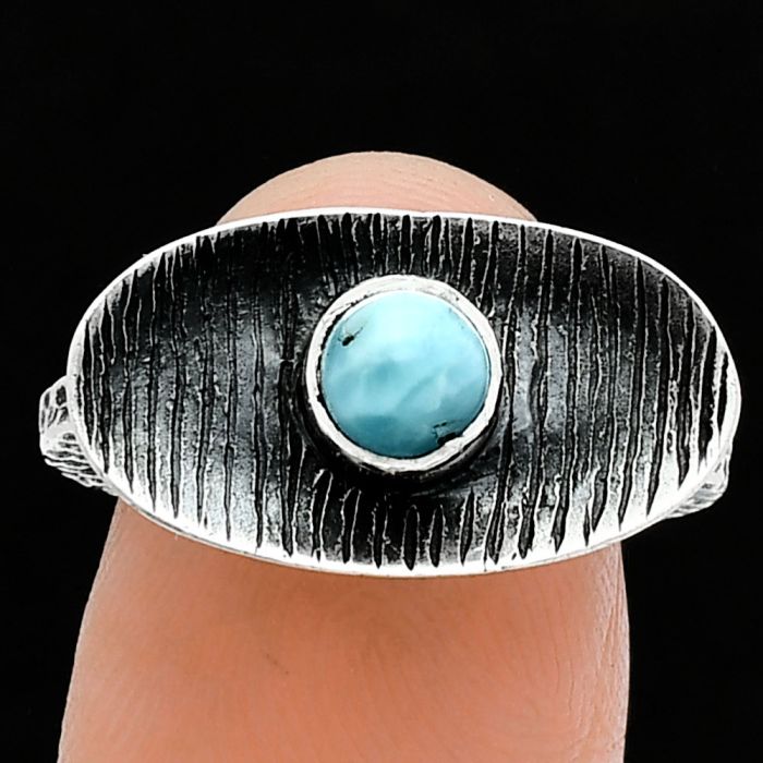 Larimar (Dominican Republic) Ring size-7.5 SDR244270 R-1573, 5x5 mm