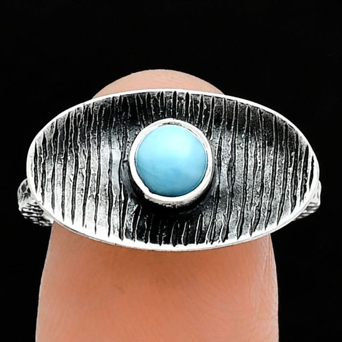 Larimar (Dominican Republic) Ring size-8 SDR244271 R-1573, 5x5 mm