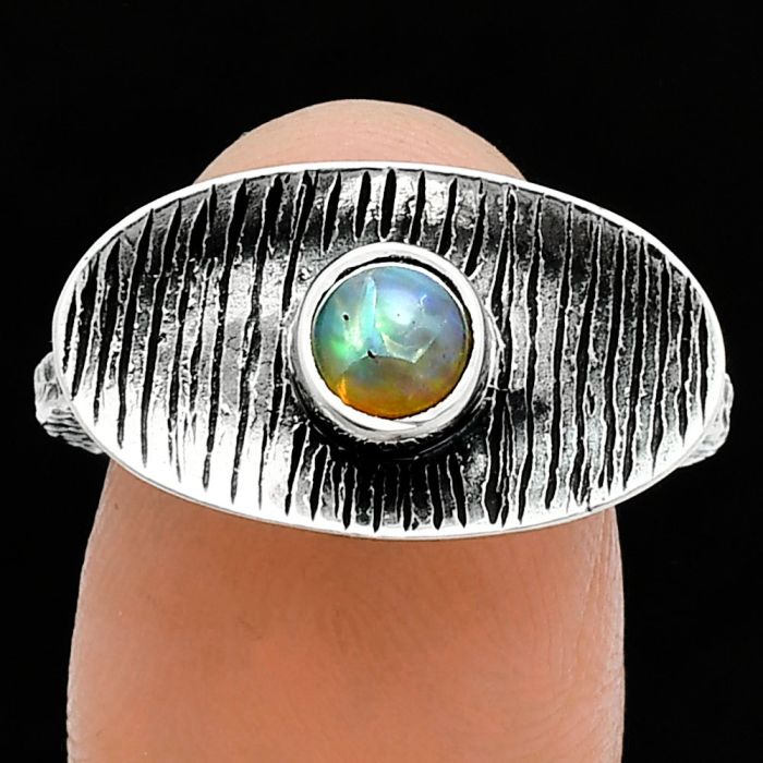 Ethiopian Opal Ring size-8 SDR244279 R-1573, 5x5 mm