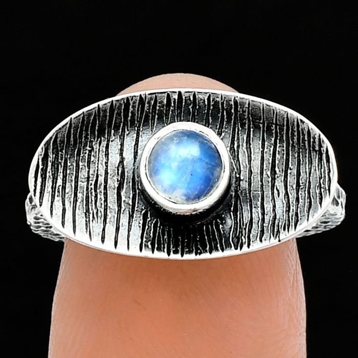 Rainbow Moonstone Ring size-8 SDR244287 R-1573, 5x5 mm