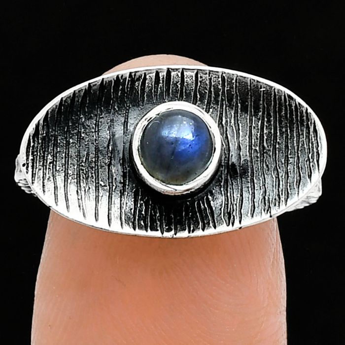 Blue Fire Labradorite Ring size-7 SDR244295 R-1573, 5x5 mm