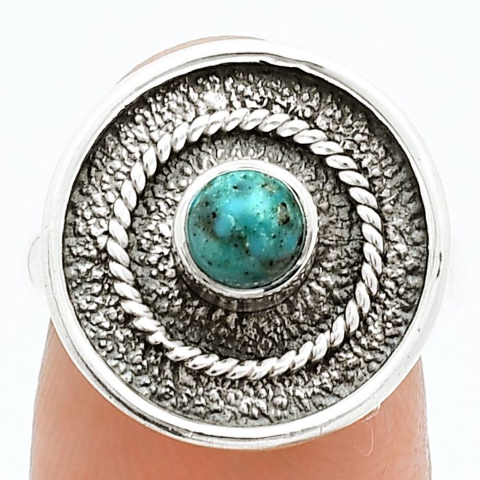 Brazilian Turquoise Ring size-6.5 SDR244333 R-1439, 5x5 mm