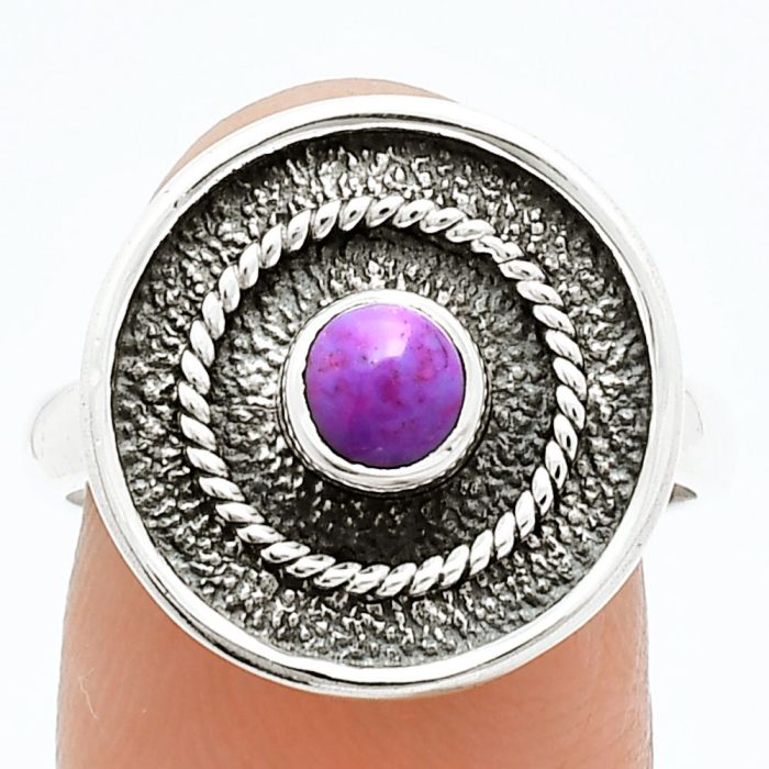 Copper Purple Turquoise Ring size-8 SDR244342 R-1439, 5x5 mm