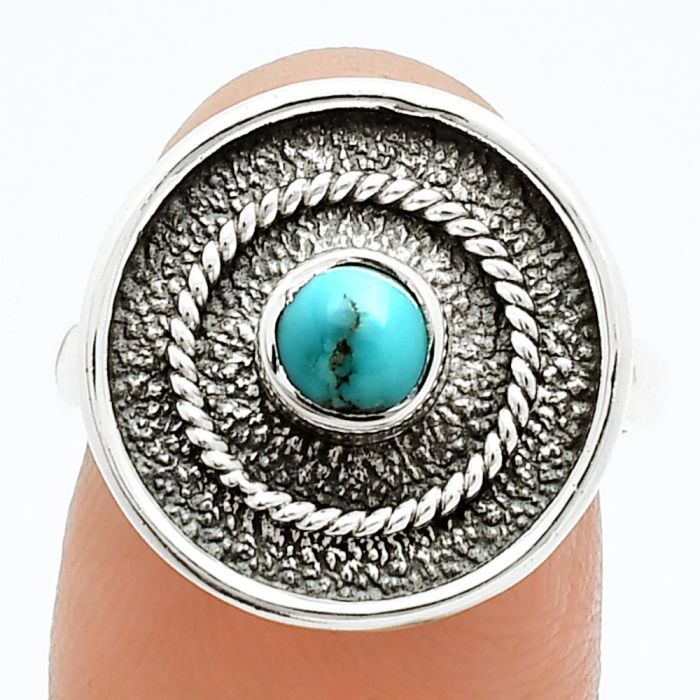 Natural Rare Turquoise Nevada Aztec Mt Ring size-7 SDR244345 R-1439, 5x5 mm