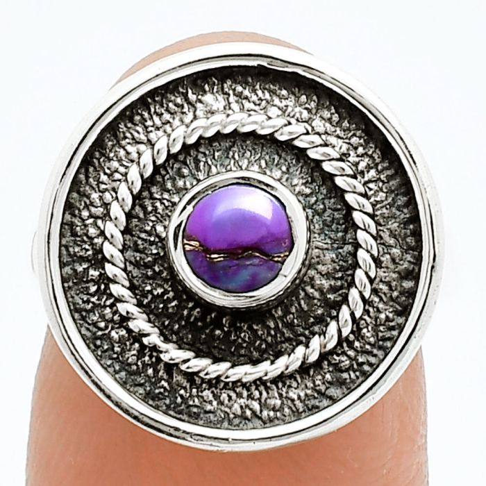 Copper Purple Turquoise Ring size-6 SDR244347 R-1439, 5x5 mm