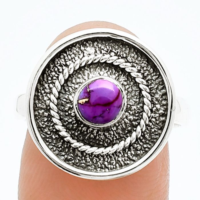 Copper Purple Turquoise Ring size-8.5 SDR244351 R-1439, 5x5 mm