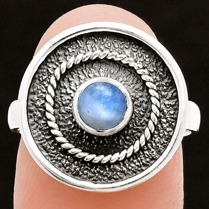 Rainbow Moonstone Ring size-7 SDR244388 R-1439, 5x5 mm