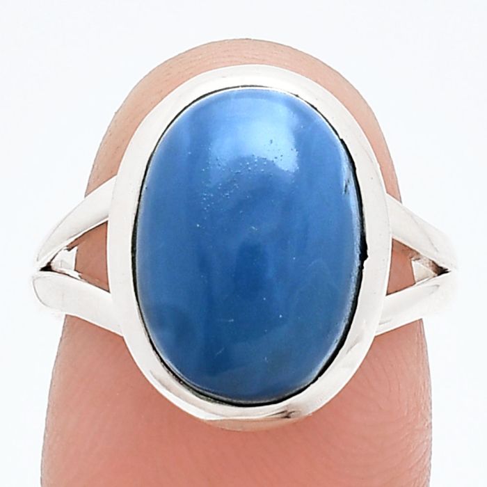 Angelite Ring size-7 SDR244399 R-1005, 10x14 mm