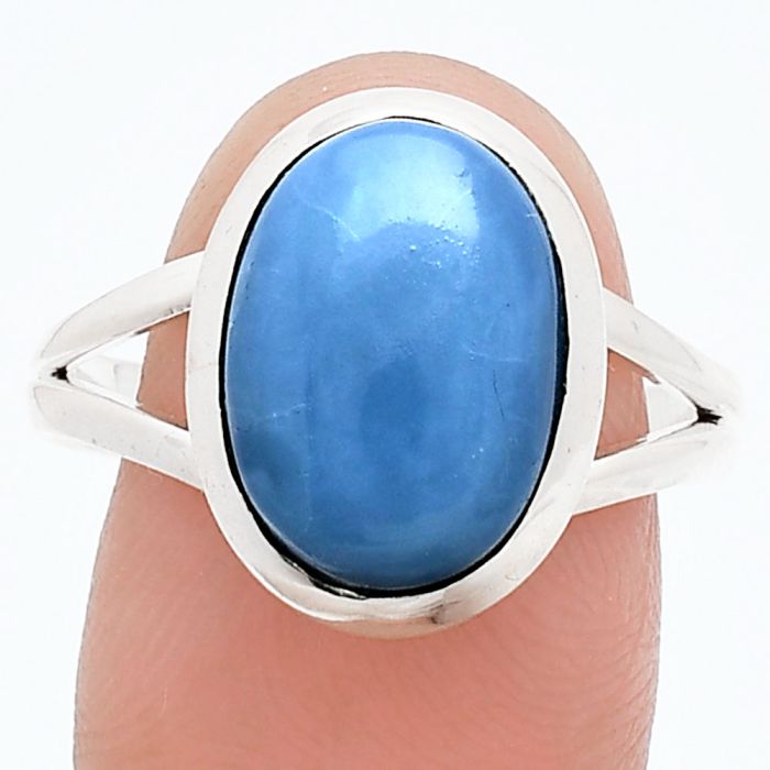 Angelite Ring size-10 SDR244405 R-1005, 10x14 mm