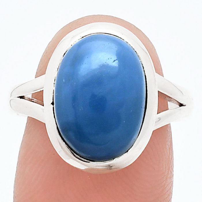 Angelite Ring size-9 SDR244407 R-1005, 10x14 mm