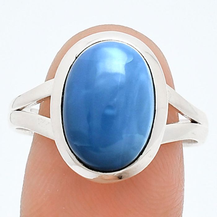 Angelite Ring size-10 SDR244409 R-1005, 10x14 mm