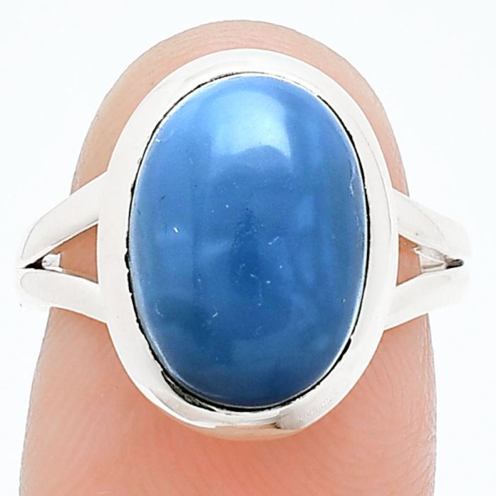 Angelite Ring size-7 SDR244410 R-1005, 10x14 mm