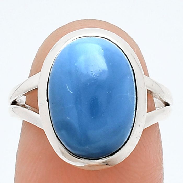 Angelite Ring size-7 SDR244411 R-1005, 10x14 mm