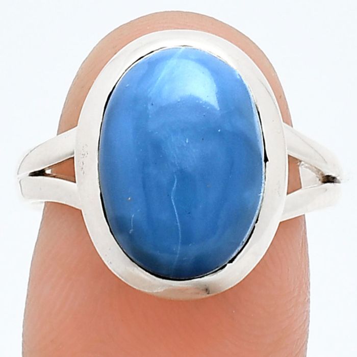 Angelite Ring size-8 SDR244431 R-1005, 10x14 mm