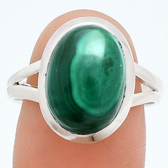 Malachite Eye Ring size-9 SDR244434 R-1005, 10x14 mm