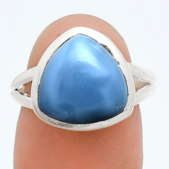 Angelite Ring size-8 SDR244444 R-1005, 12x12 mm