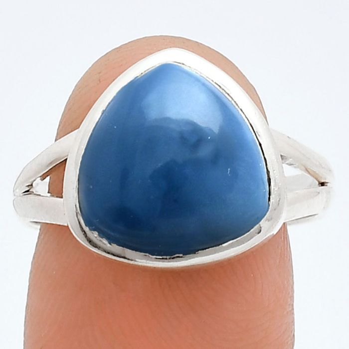 Angelite Ring size-9 SDR244447 R-1005, 12x12 mm